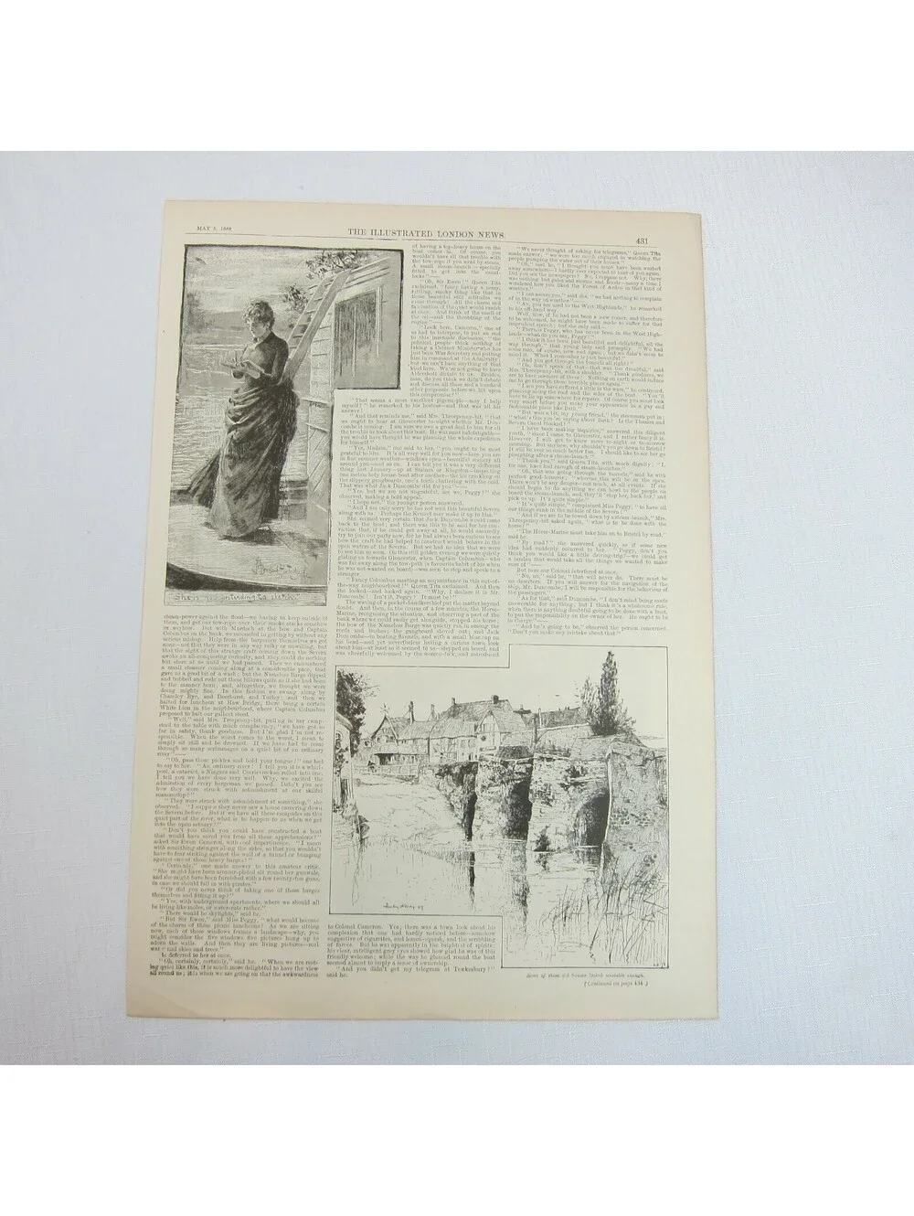 Antique 1888 Print 